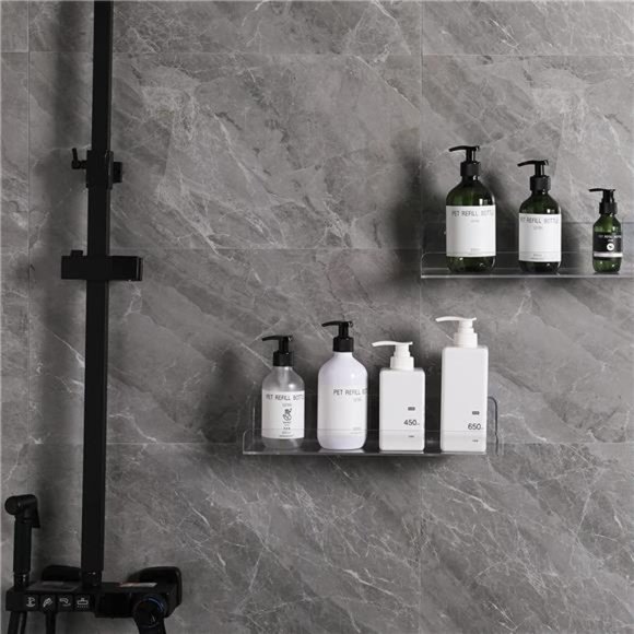 Acrylic Shelves,6 Pack 15 Inch Floating Wall Shelves, Funko Pop Display Shelf - Picture 5 of 6